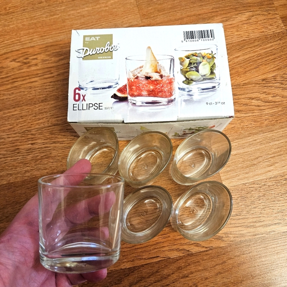 NEW Durobor 3oz shot glasses for snack-size apero, bar snacks